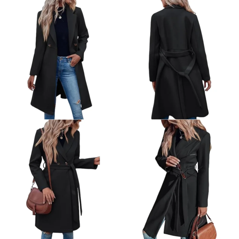 Hoogsta - Mantel Jas Dames - Casual Oversized Jas met Grote Knopen