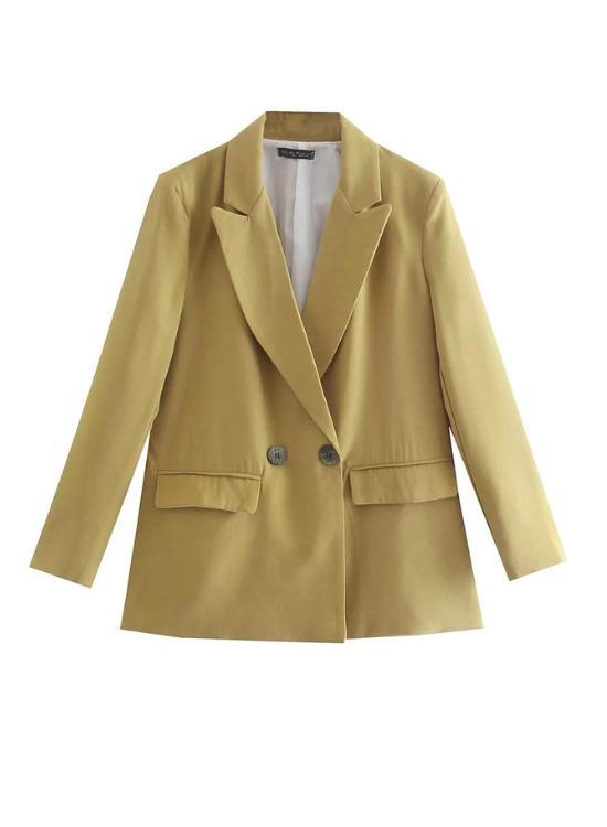 Elvoria - Dames Oversized Blazer, Lange Mouw, Casual Pasvorm, Reverskraag