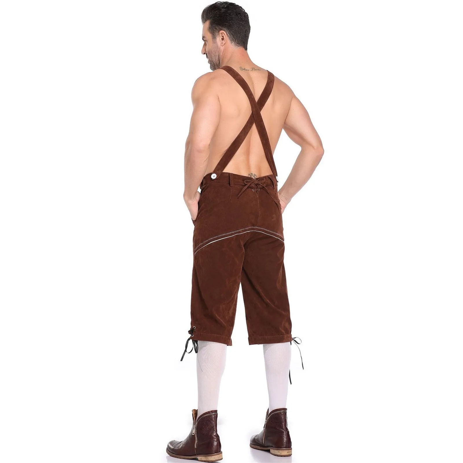 GerLedr - Traditionele Beierse Lederhosen met Borduursels voor Heren