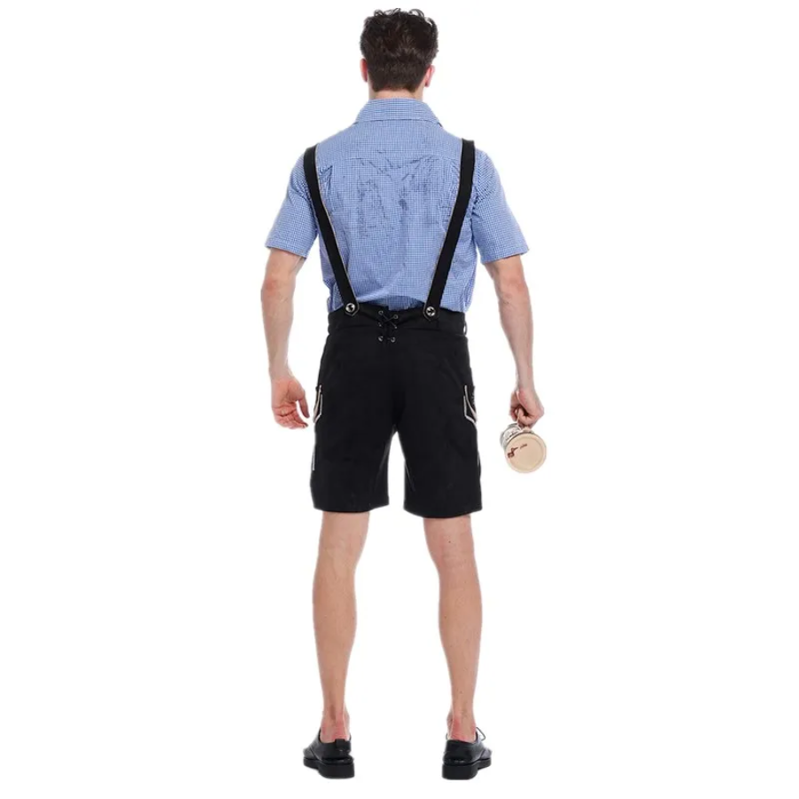 LederAl - Lederhosen Set voor Heren met Overhemd en Bretels - Oktoberfest