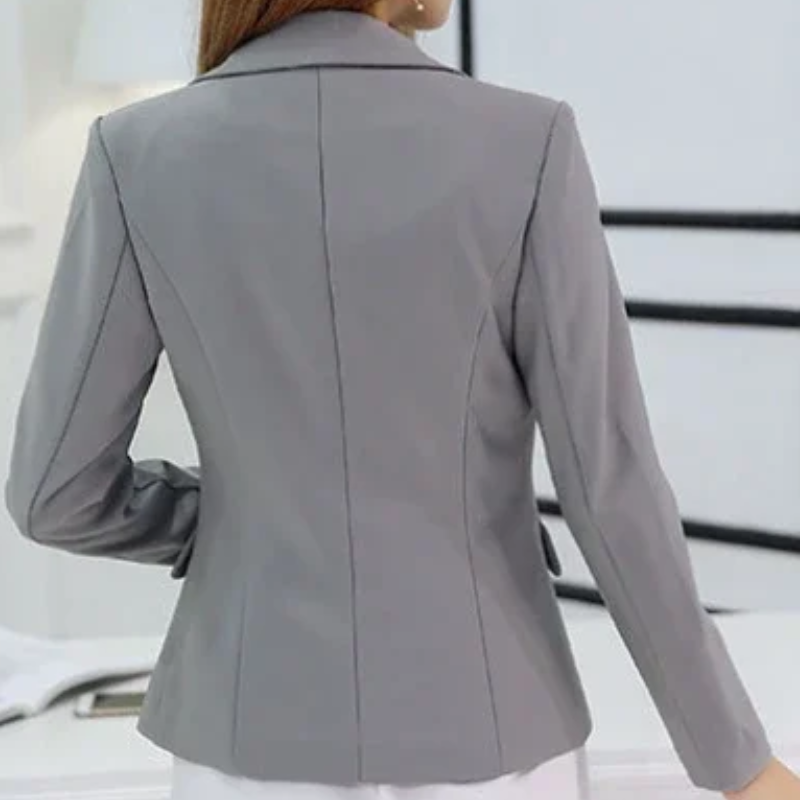 Lederaa - Elegante Dames Blazer Met Enkelknoopsluiting - Perfect Voor Kantoor