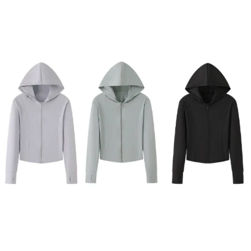 Achtung - Lichtgewicht Zip-Up Hoodie Voor Zonbescherming – Dames Trui