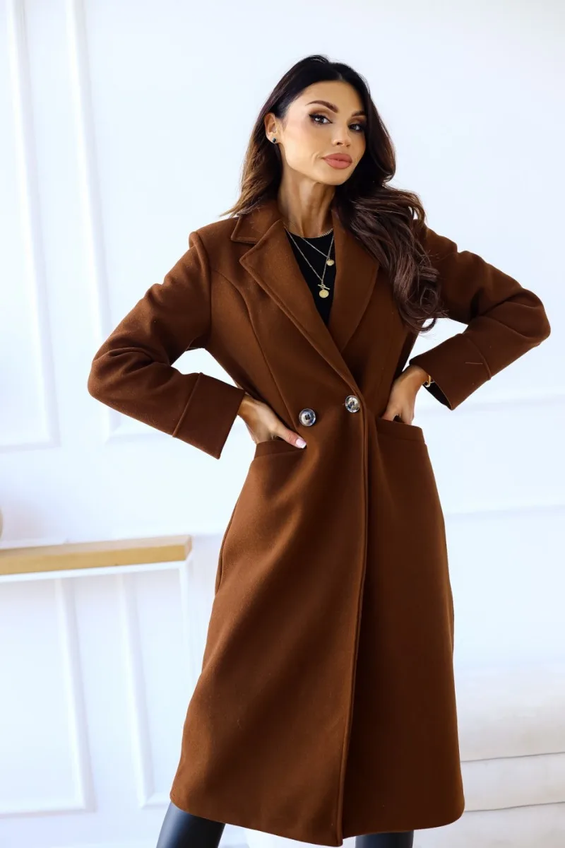 Viloren - Chique Trenchcoat Dames met Getailleerde Pasvorm en Klassiek Lang Model