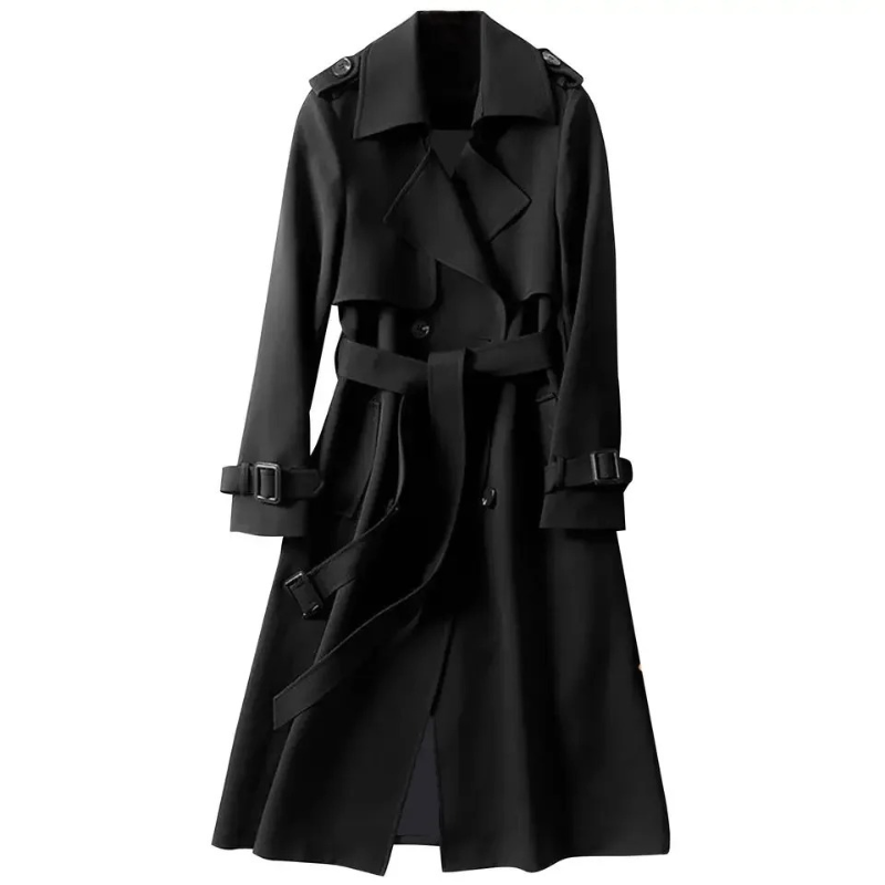 Monivel - Lange Trenchcoat Dames, Dubbel Geknoopt, Damesjas met Ceintuur