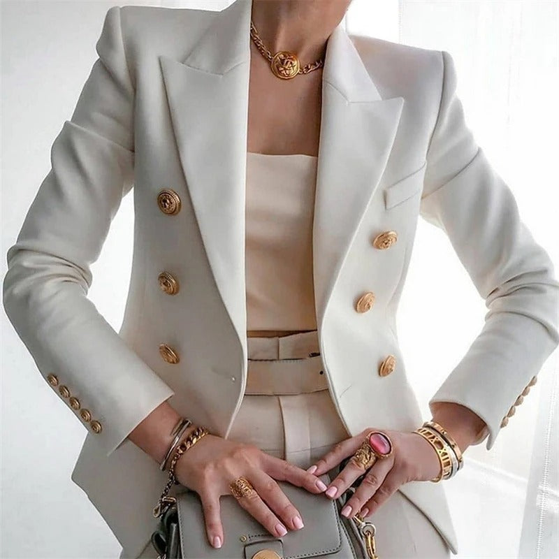 MonAmi® Vintage mode, dames blazer met dubbele rij knopen