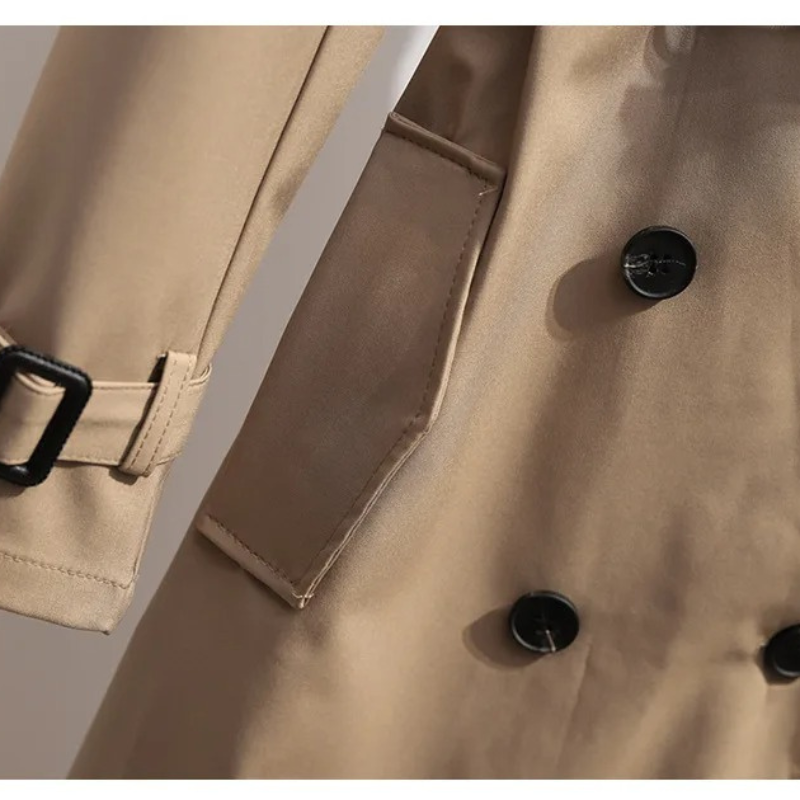 Dorelia - Lange Trenchcoat Dames met Ceintuur, Dubbel Geknoopt, Klassieke Damesjas