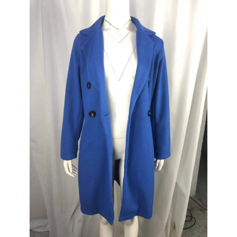 Vionara - Moderne Trenchcoat Dames met Dubbele Rij Knopen en Slanke Pasvorm