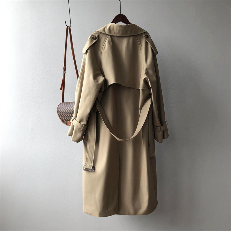 Norelia - Oversized Trenchcoat Dames, Dubbel Geknoopt, Lange Relaxte Pasvorm Damesjas