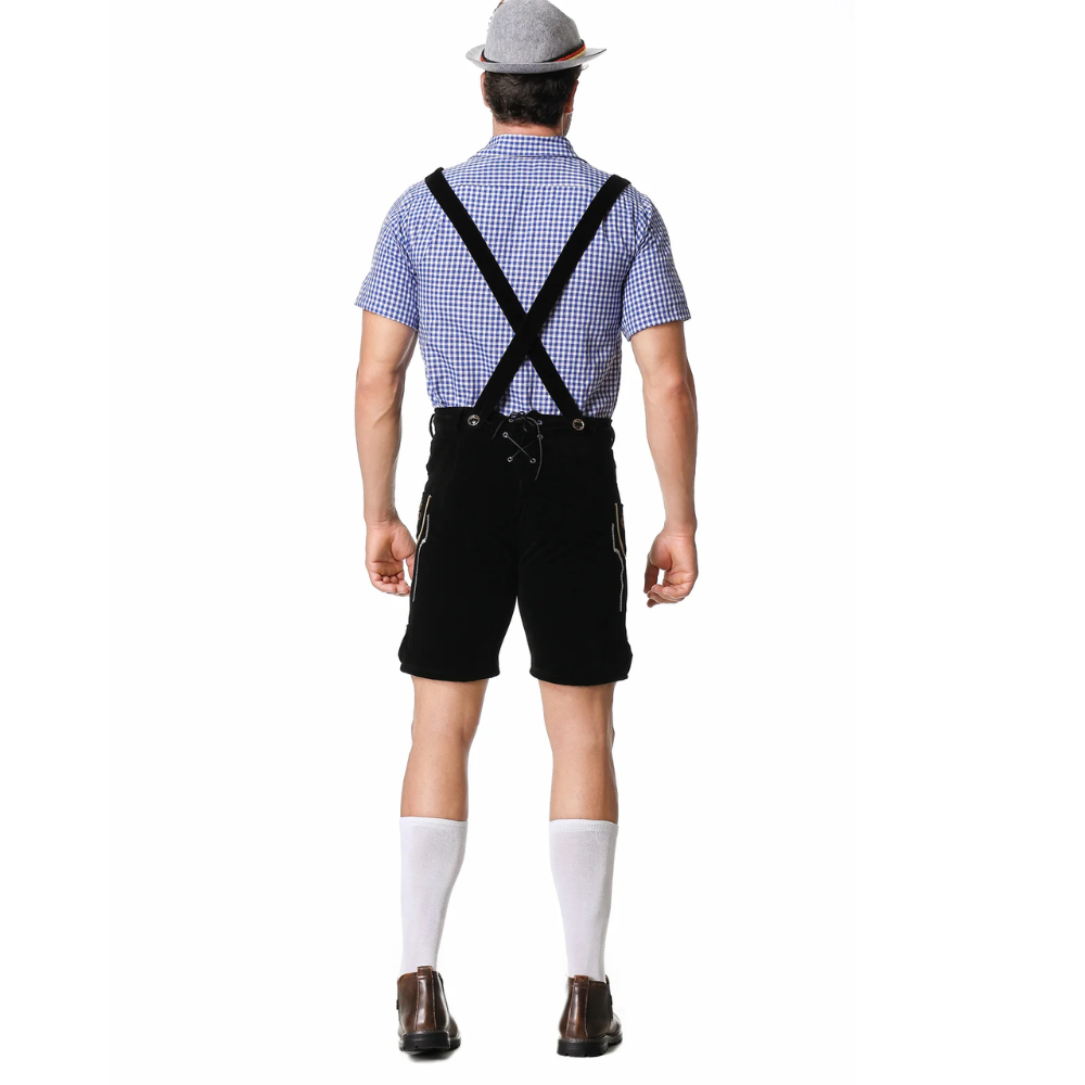 HoutGer - Heren Lederhosen met Shirt en Bretels - Perfect voor Oktoberfest