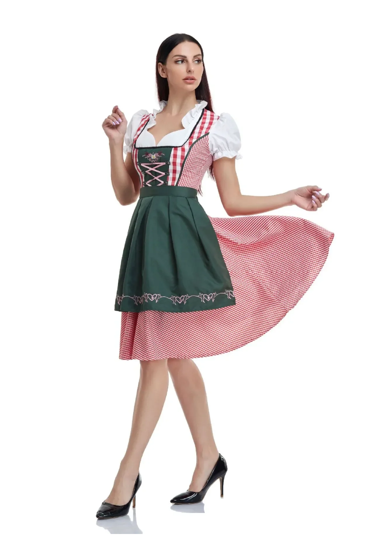 Birndra - Dirndl Dames Jurk met Unieke Borduursels