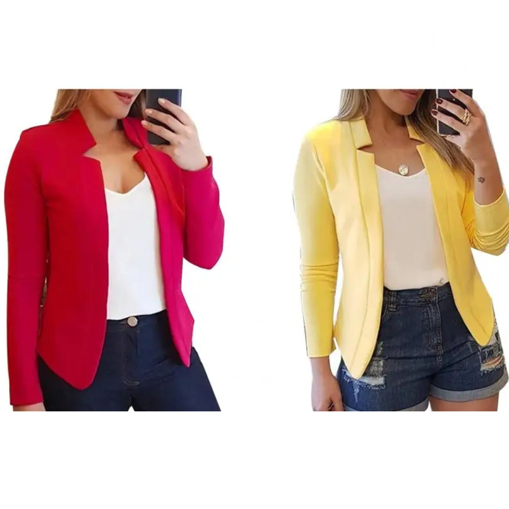 Mooiest - Moderne Dames Blazer Met Unieke Halslijn - Stijlvol en Comfortabel