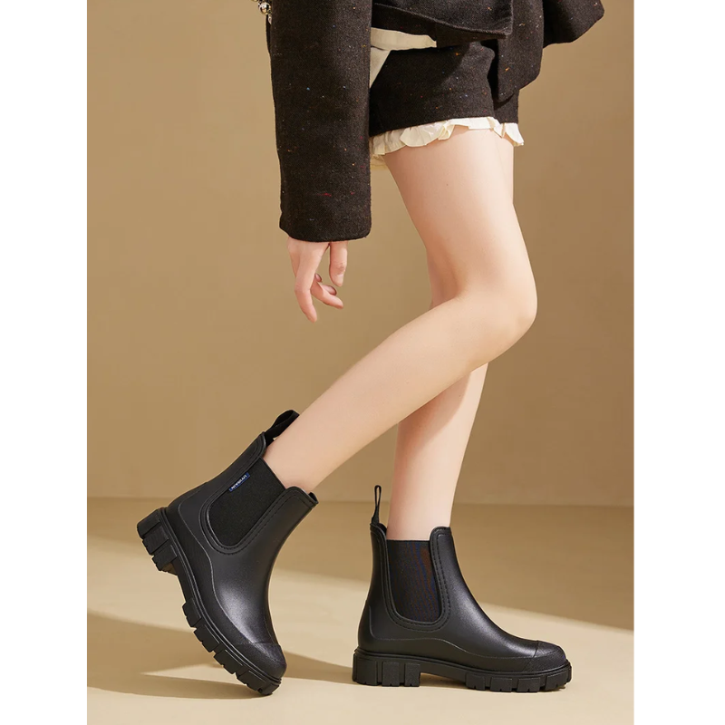 Violina - Dames Chelsea Boots van Rubber met Zware Zool