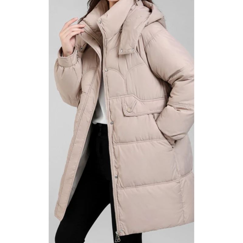 MonAmi plus size gewatteerde parka winterjas dames