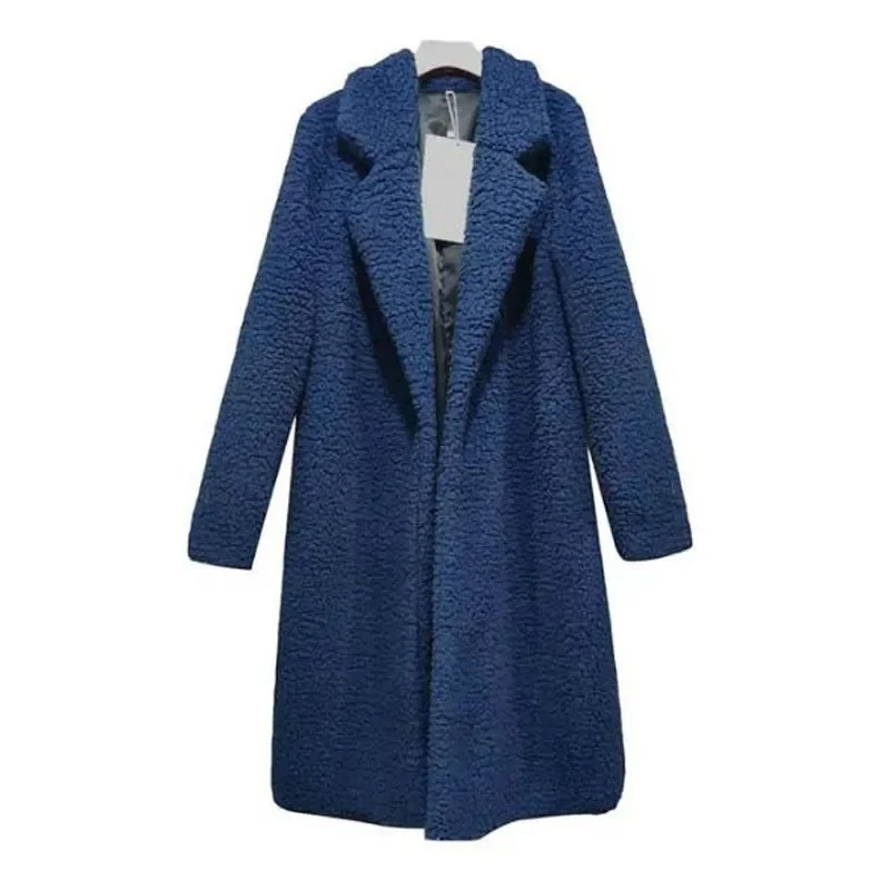 Feranel - Modieuze Teddy Jas Dames - Warme Lange Winterjas met Fleece