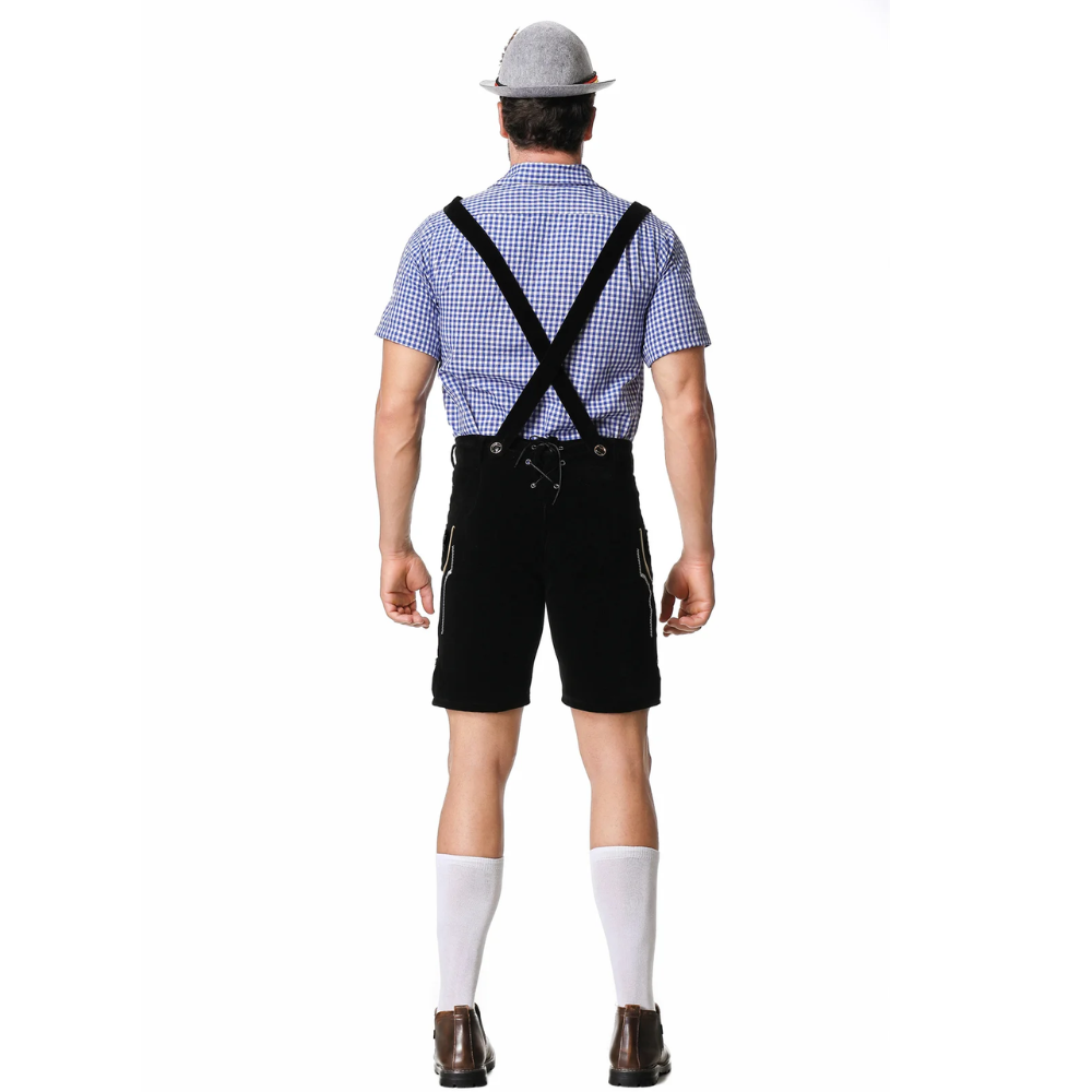 HoutGer - Heren Lederhosen met Shirt en Bretels - Perfect voor Oktoberfest