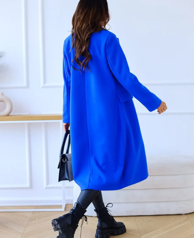 Werkenz - Mantel Jas Dames - Oversized Dubbel Geknoopte Trenchcoat met Zakken