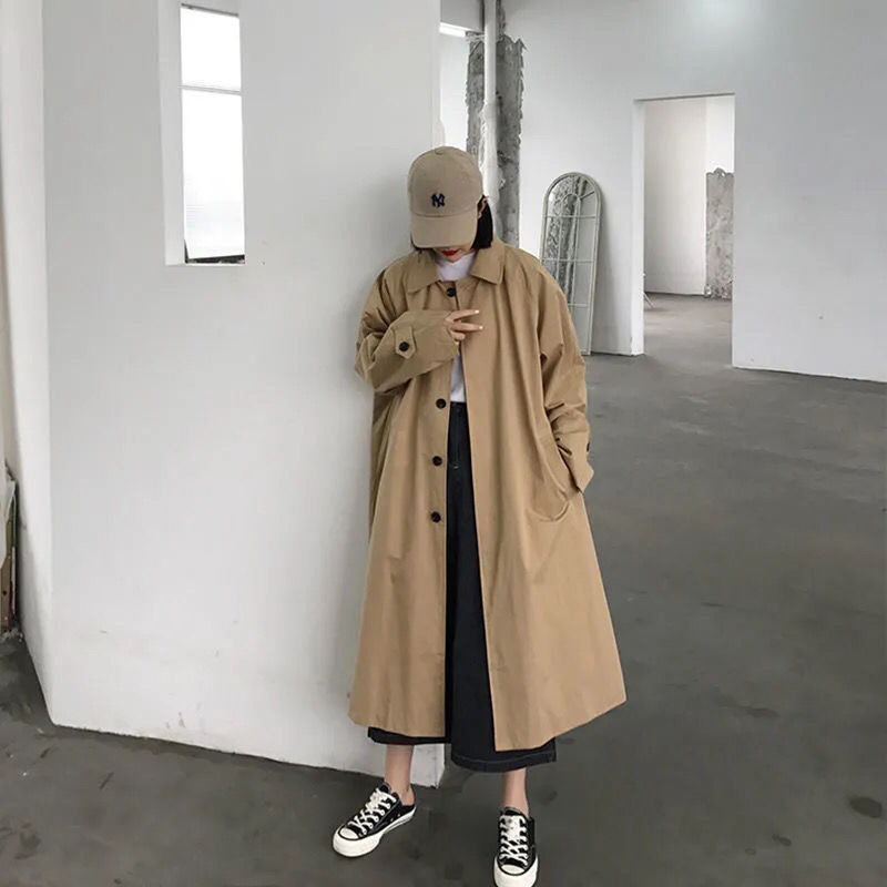 Carleia - Lange Trenchcoat Dames, Enkel Geknoopt, Oversized Casual Damesjas