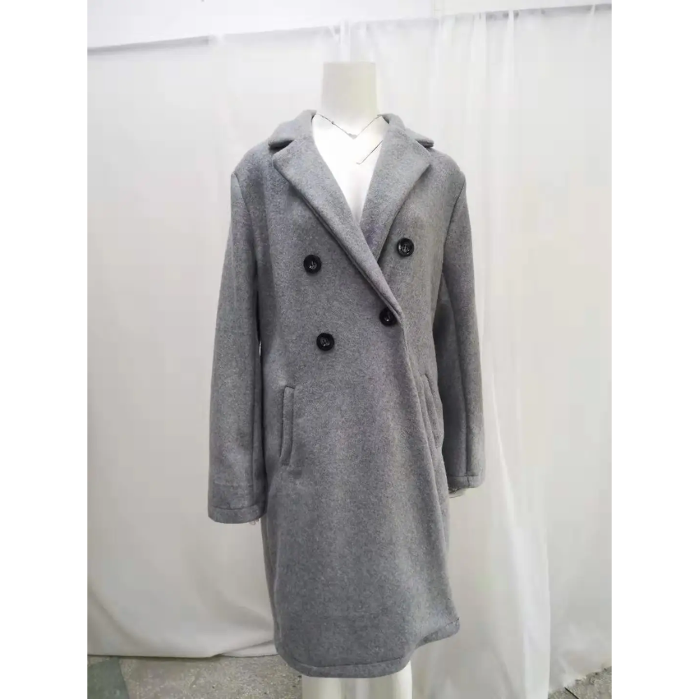 Vionara - Moderne Trenchcoat Dames met Dubbele Rij Knopen en Slanke Pasvorm