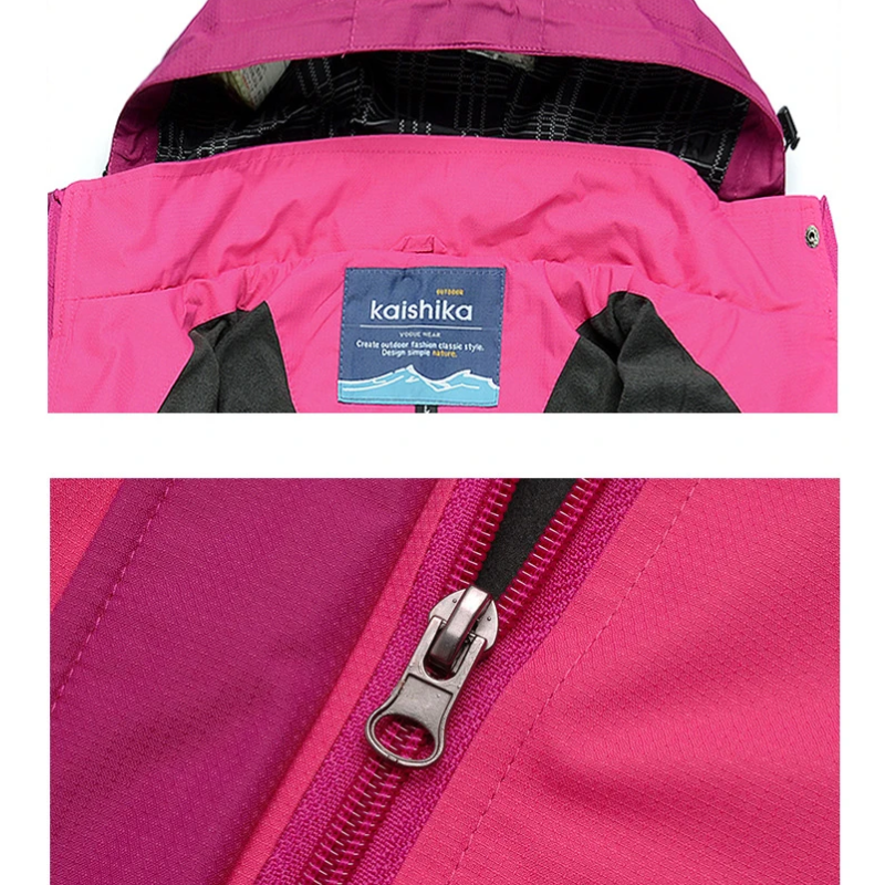 MonAmi Contrasterende trekkingkleding waterdichte winterjas dames