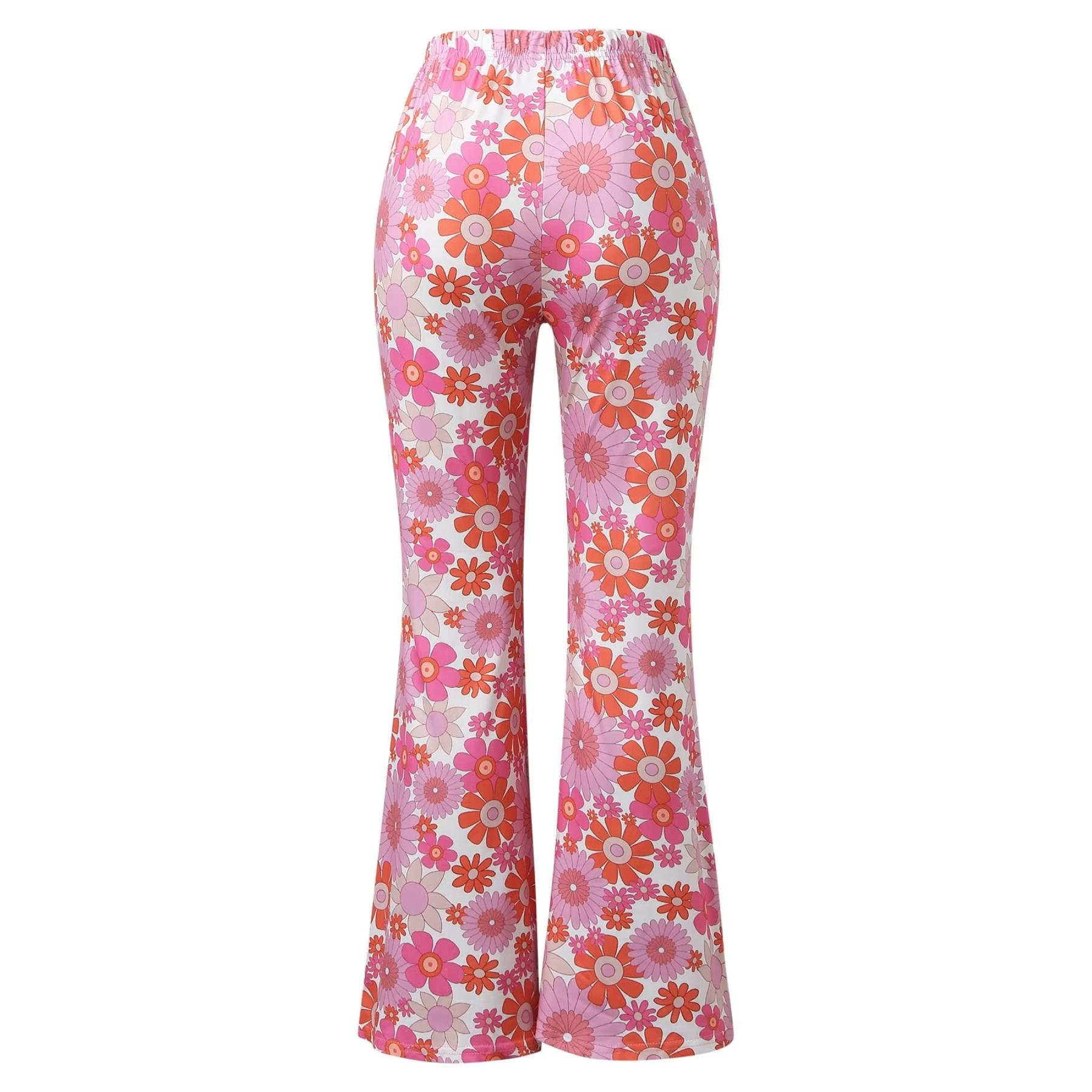 Alevita - Flared Broek Dames met Bloemenprint en Hoge Taille