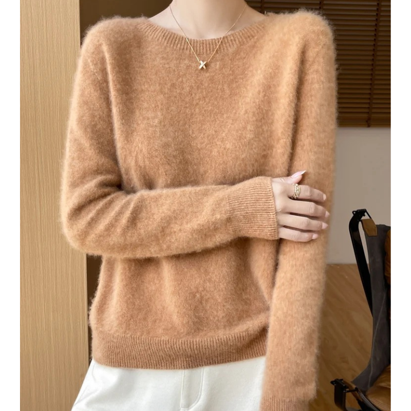 Unikijk - Knusse Fuzzy Sweater, Warme Winter Gebreid-Dames Trui