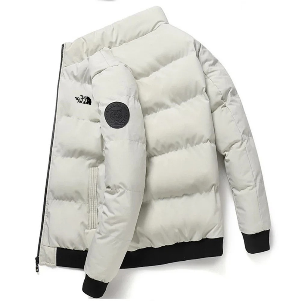 MonAmi Slanke puffer jas dames met logoprint