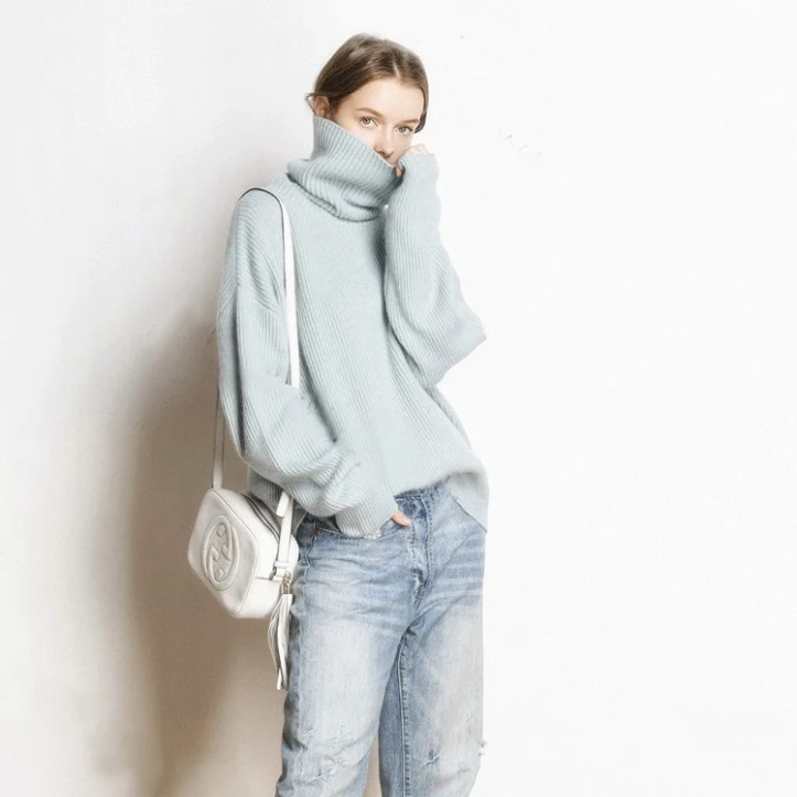 Vilanne - Coltrui Dames, Geribde Gebreide Trui, Oversized Casual