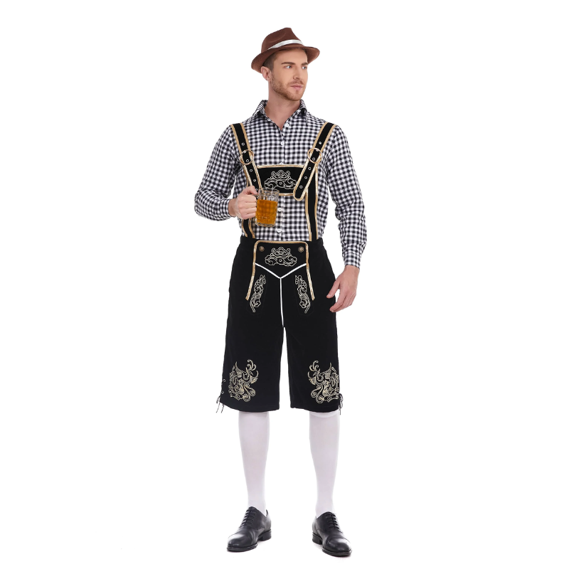 HeuvelH - Traditionele Lederhosen Heren met Korte Broek - Feest Outfit