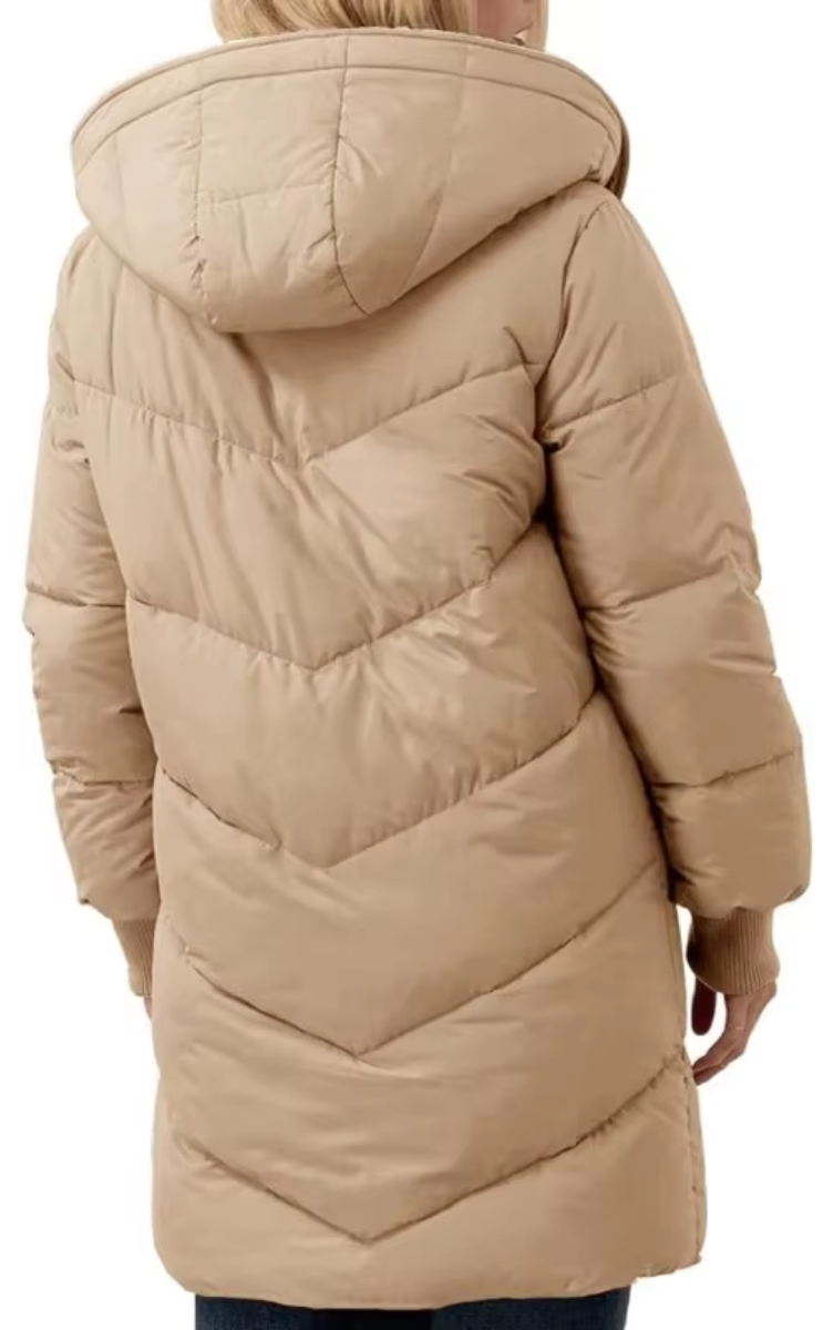 MonAmi Sherpa fleece gevoerde lange winterjas dames