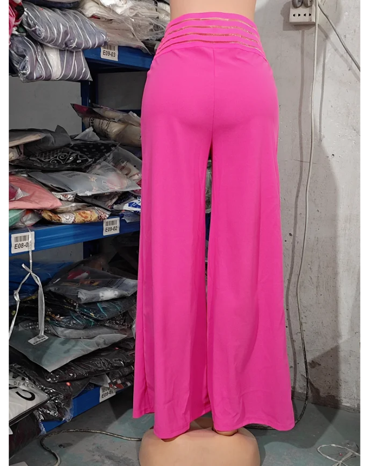 Dilorix - Flared Broek Dames Hoge Taille Kantoor Stijl Wijde Pijpen