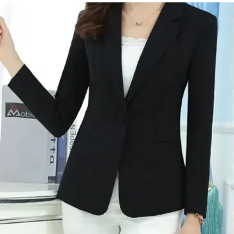 Modecha - Stijlvolle Dames Blazer Met Enkelknoopsluiting - Perfect Voor Werk