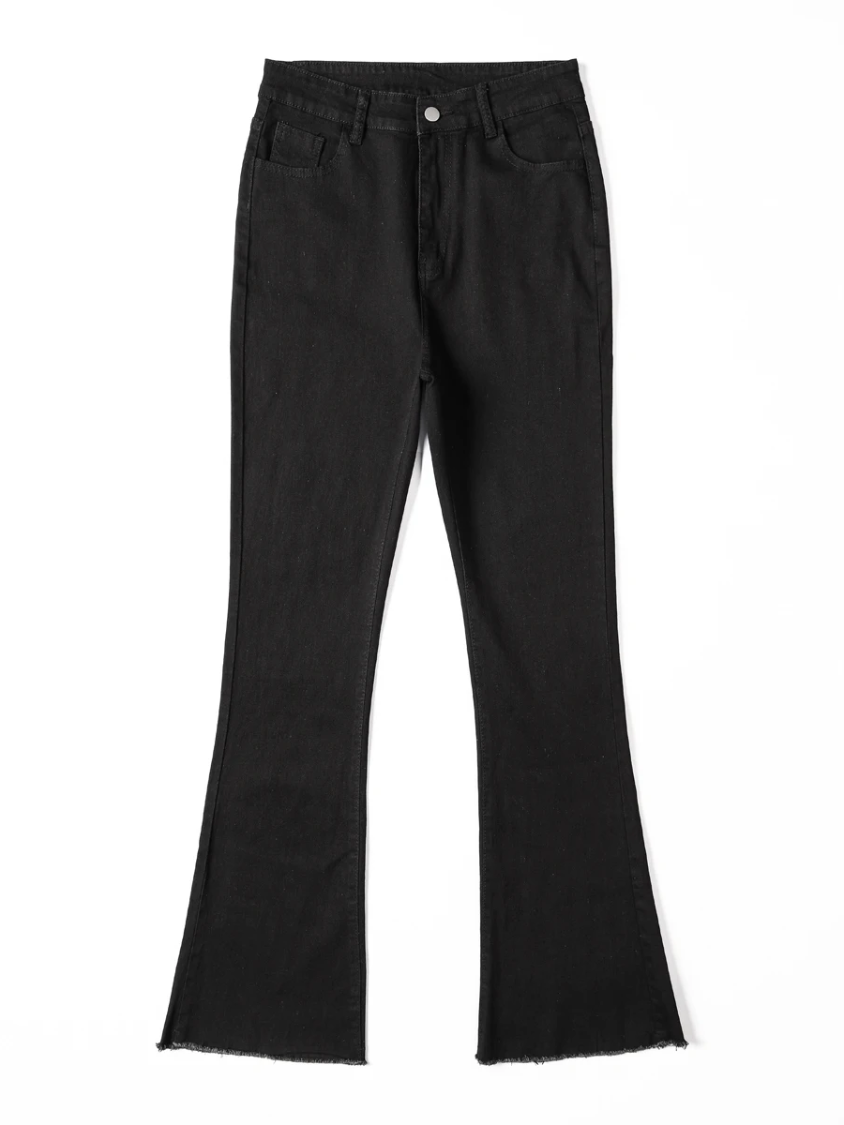 Palento - Flared Broek Dames Hoog Gesneden Skinny Fit Bell Bottoms