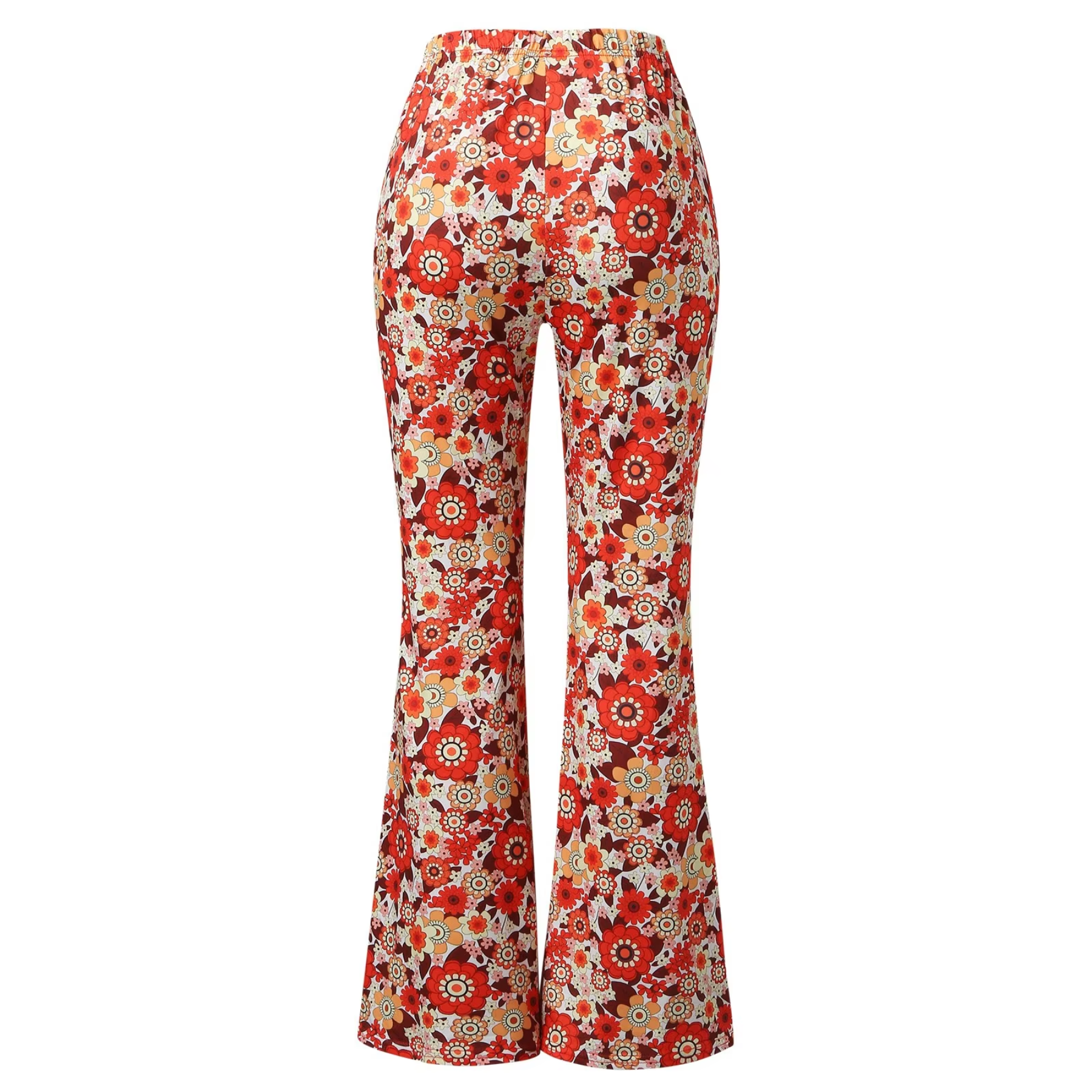 Alevita - Flared Broek Dames met Bloemenprint en Hoge Taille