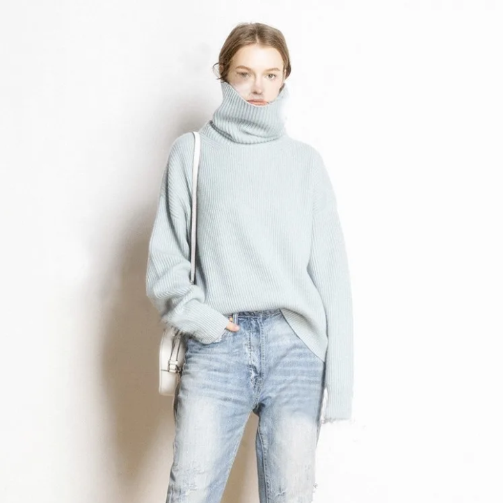 Vilanne - Coltrui Dames, Geribde Gebreide Trui, Oversized Casual