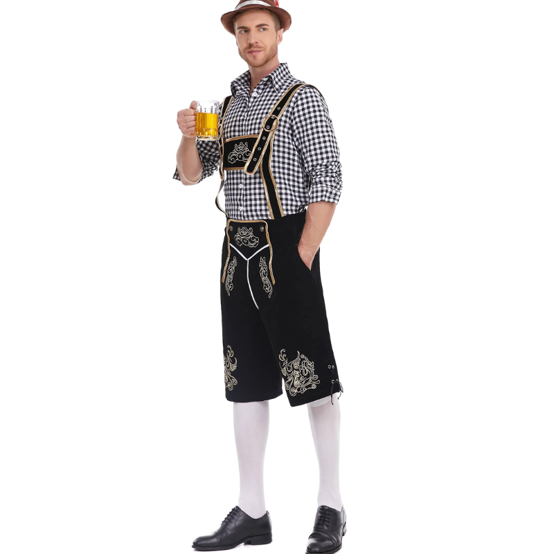 HeuvelH - Traditionele Lederhosen Heren met Korte Broek - Feest Outfit