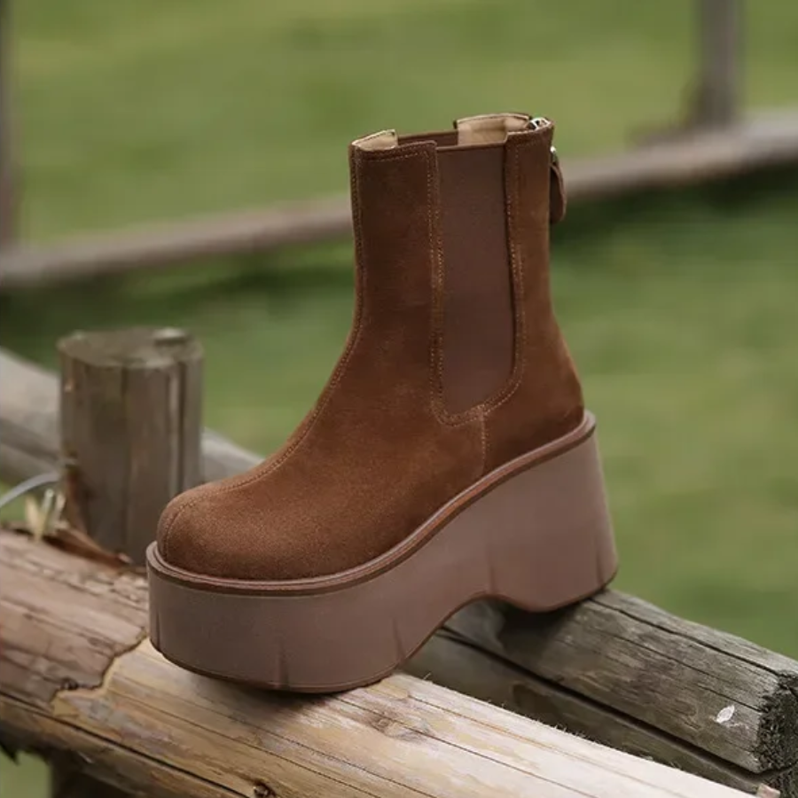 Oriana - Dames Chelsea Boots met Grove Hak en Treklus