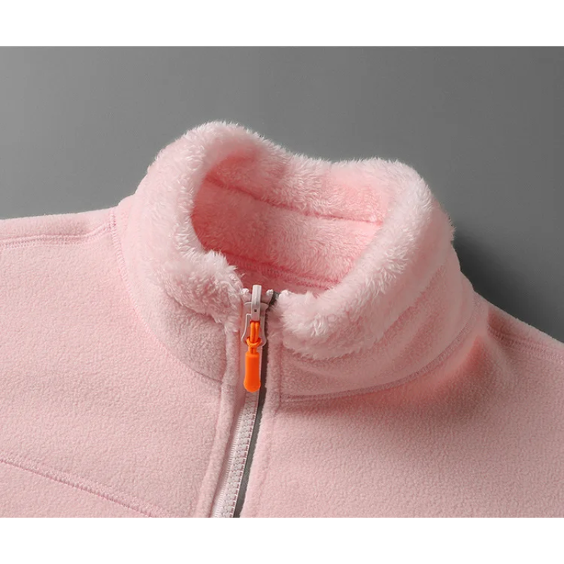 MonAmi fleece vesten dames met opstaande kraag