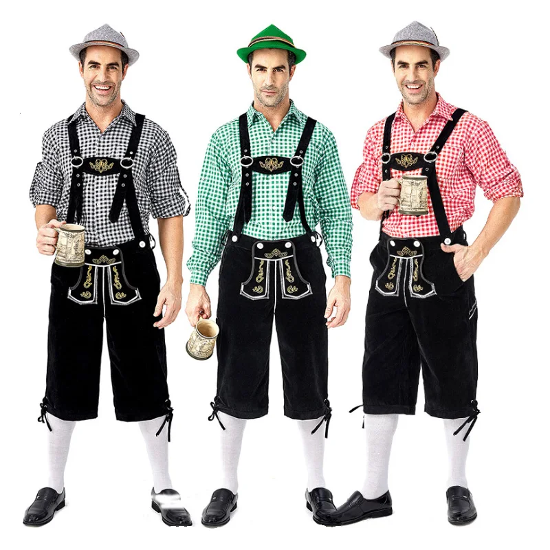 HerHues - Geruit Shirt voor Lederhosen Heren - Beierse Feestkleding