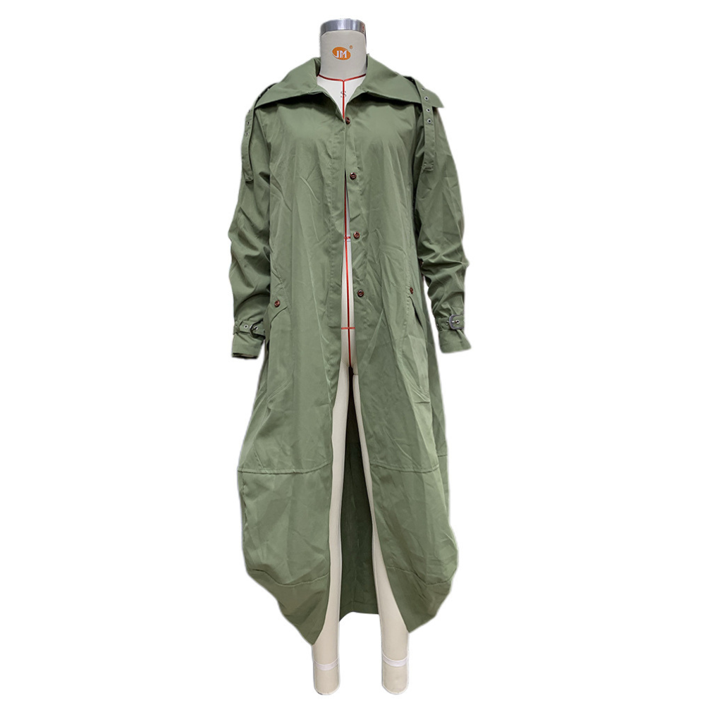 Evasiel - Trenchcoat Dames met Capuchon, Lange Oversized, Casual Damesjas