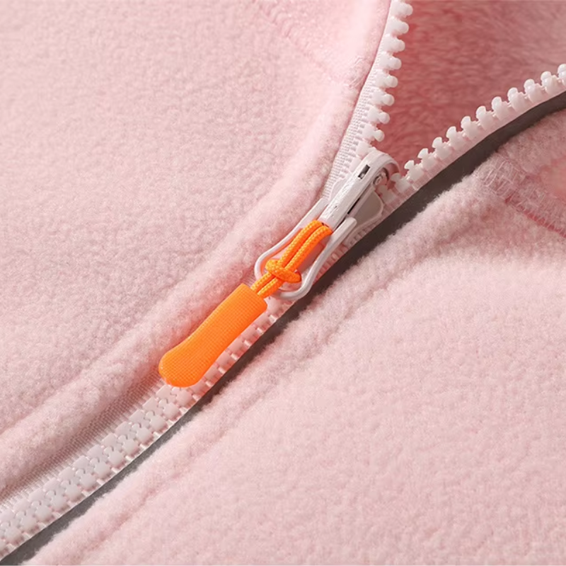 MonAmi fleece vesten dames met opstaande kraag