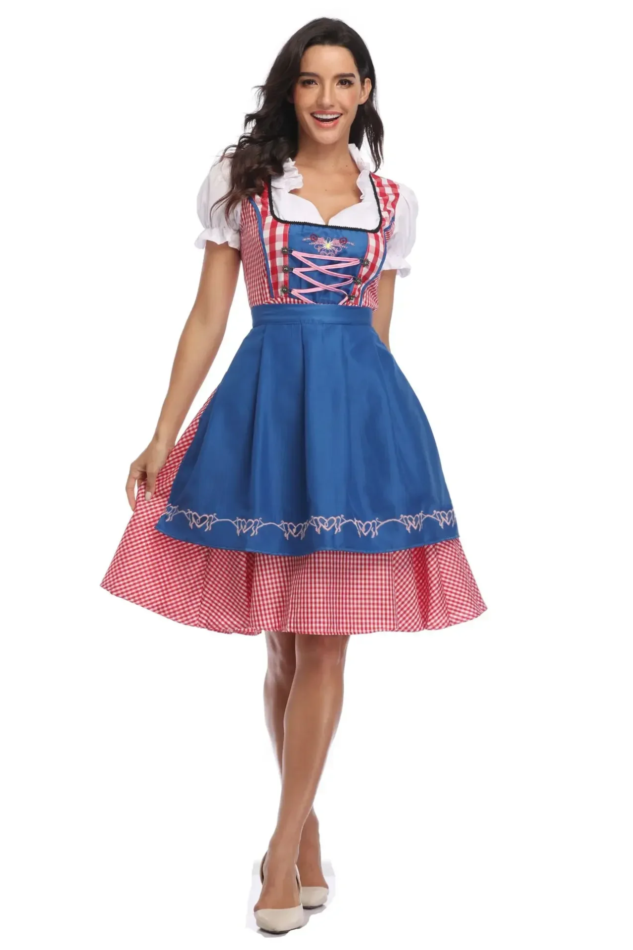 Birndra - Dirndl Dames Jurk met Unieke Borduursels