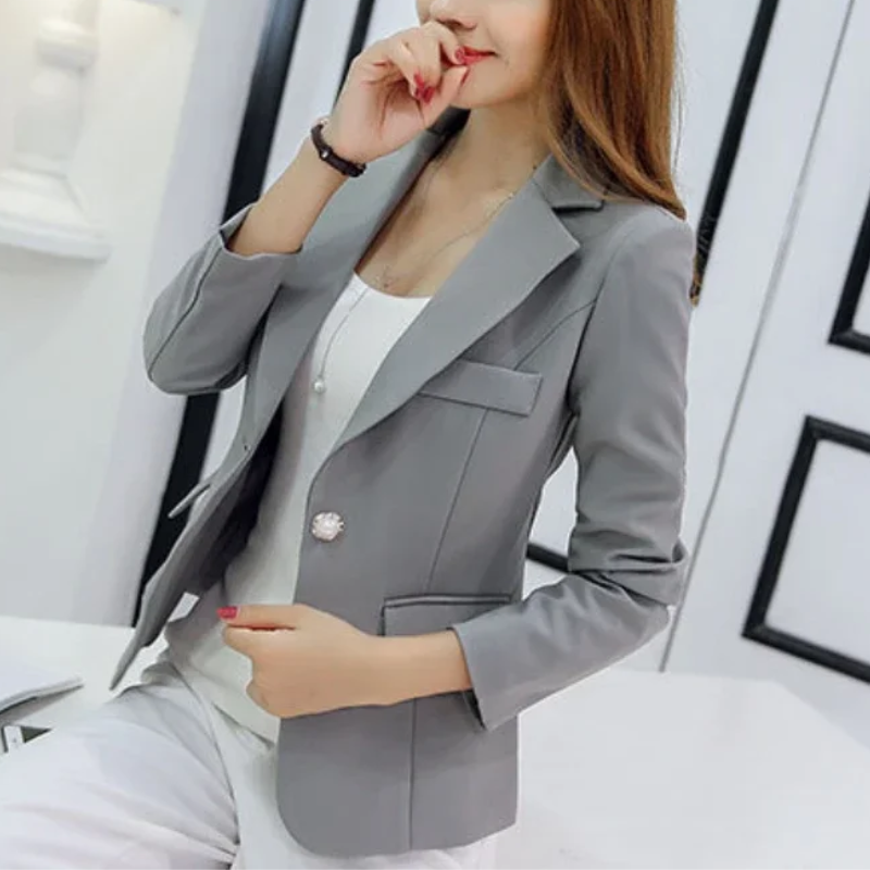 Netzich - Stijlvolle Dames Blazer Met Enkelknoopsluiting