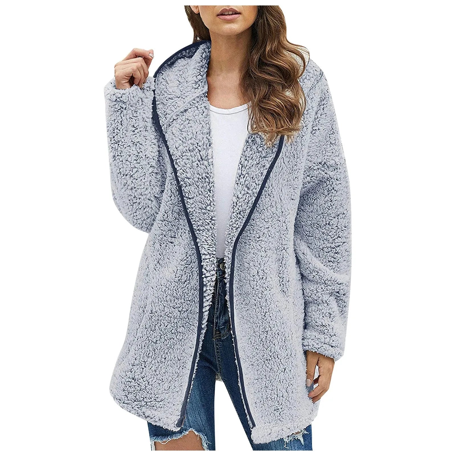 Vera Fleece Jas Dames met Capuchon - Warme Sherpa Jas voor Winter