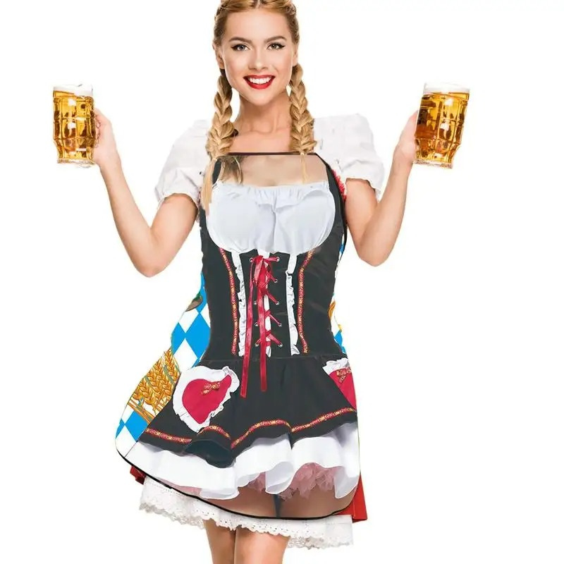 Erdline - Dirndl Dames Keukenschort voor Volksfeesten