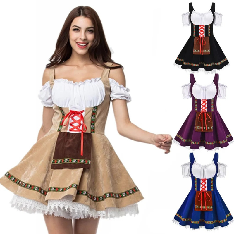 Orndira - Dirndl Dames Jurk voor Oktoberfest en Feesten