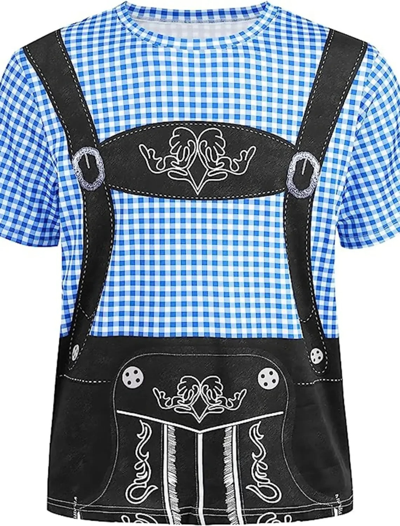 HerWoud - Lederhosen Shirt voor Heren - Perfect voor Feesten en Oktoberfest