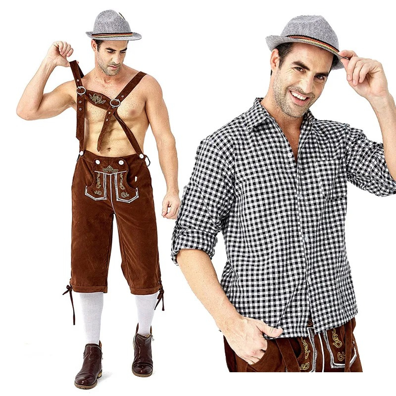 HerHues - Geruit Shirt voor Lederhosen Heren - Beierse Feestkleding