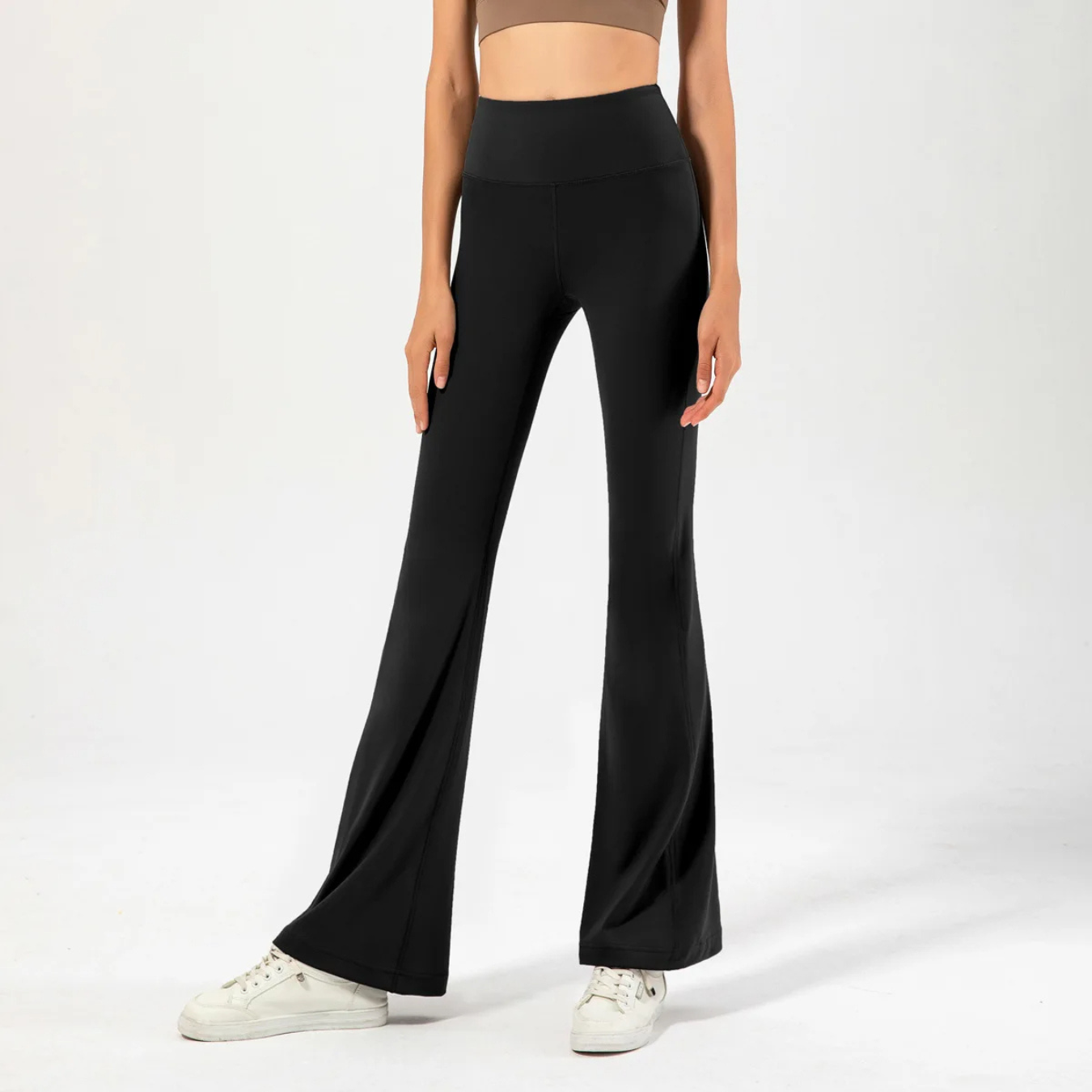 Tashara - Naadloze Flared Broek Dames met Hoge Taille en Stretch