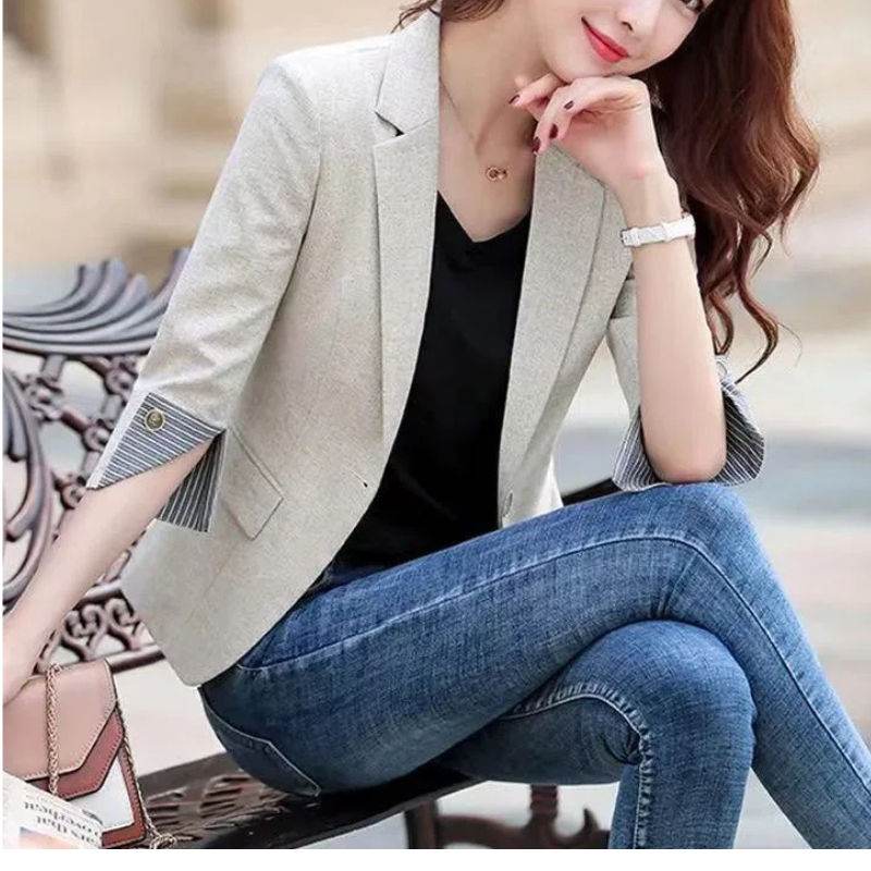 Klassed - Stijlvolle Dames Blazer Met 3/4 Mouwen - Perfect Voor Werk