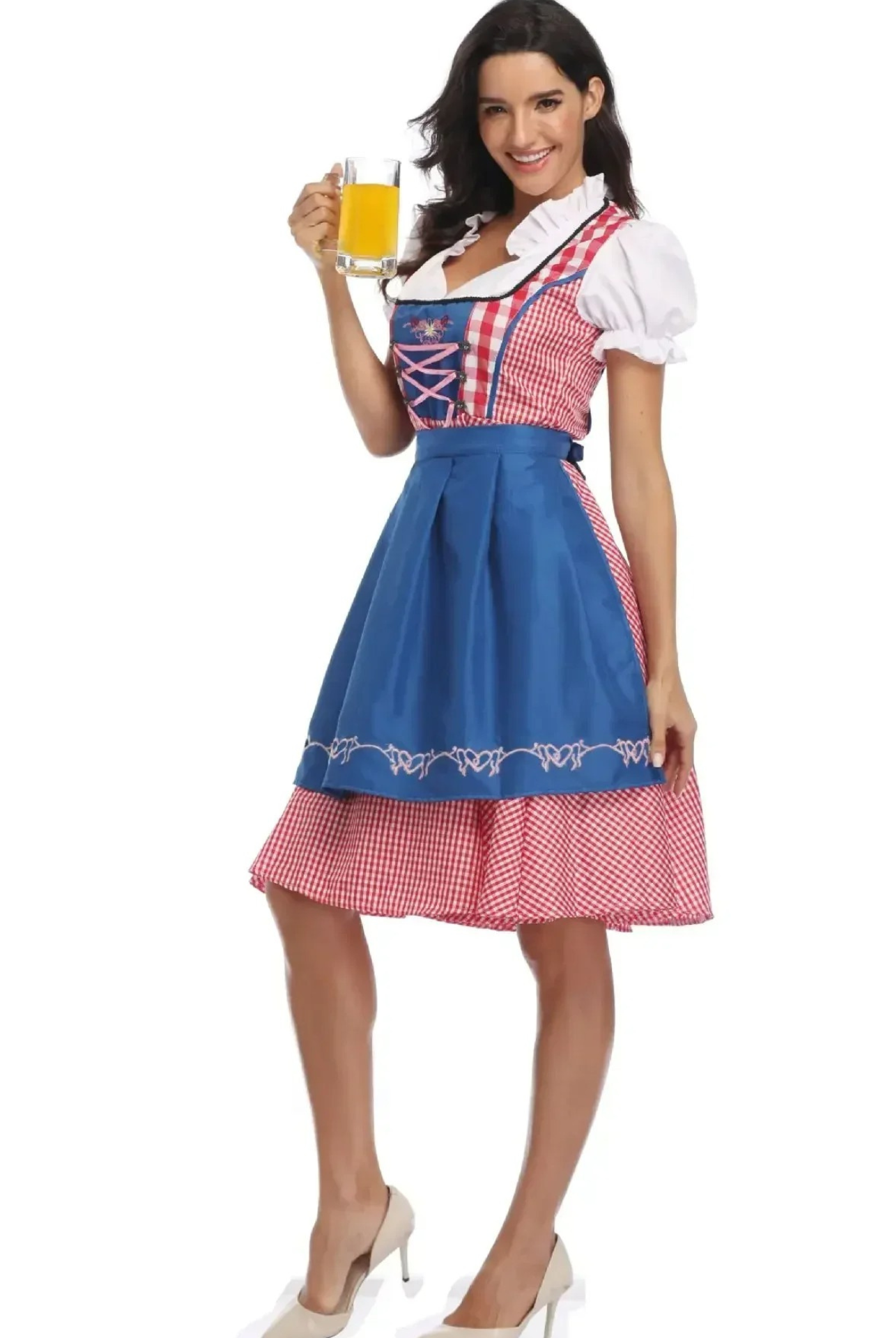 Birndra - Dirndl Dames Jurk met Unieke Borduursels